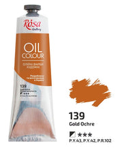Load image into Gallery viewer, oil paint 100 ml tubes rosa gallery, professional artist colors, several colors gold ochre
