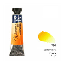 Load image into Gallery viewer, watercolour paint tubes 10ml, professional rosa gallery, clear & vibrant colors golden yellow