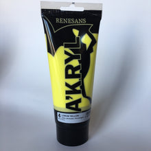 Load image into Gallery viewer, acrylic paint renesans a´kryl 200 ml lemon yellow (primary)