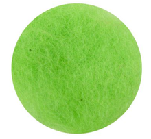 Load image into Gallery viewer, wool felting, roving, needle, natural fibers, rosa talent, 33 colours, 10 grams lime
