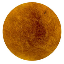 Load image into Gallery viewer, wool felting, roving, needle, natural fibers, rosa talent, 33 colours, 10 grams mustard