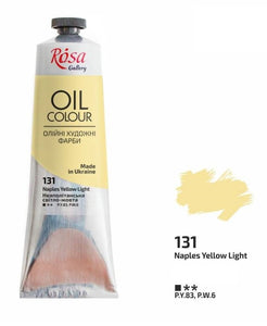 oil paint 100 ml tubes rosa gallery, professional artist colors, several colors naples yellow light