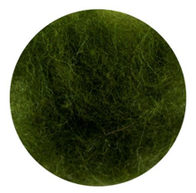 Load image into Gallery viewer, wool felting, roving, needle, natural fibers, rosa talent, 33 colours, 10 grams olive