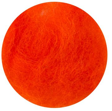 Load image into Gallery viewer, wool felting, roving, needle, natural fibers, rosa talent, 33 colours, 10 grams orange