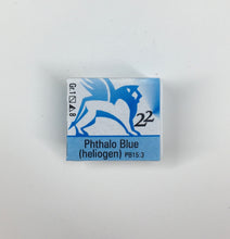 Load image into Gallery viewer, renesans watercolours aquarelle half pan 1,5 ml phthalo blue