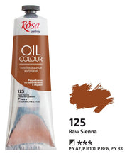 Load image into Gallery viewer, oil paint 100 ml tubes rosa gallery, professional artist colors, several colors raw sienna
