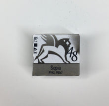 Load image into Gallery viewer, renesans watercolours aquarelle half pan 1,5 ml sepia