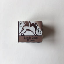 Load image into Gallery viewer, renesans watercolours aquarelle half pan 1,5 ml stil de grain brown
