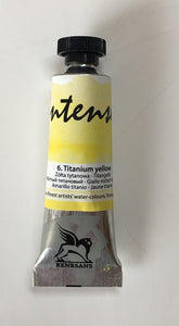 renesans intense-water watercolours tube 15 ml titanium yellow