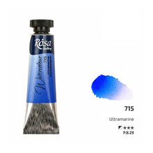 Load image into Gallery viewer, watercolour paint tubes 10ml, professional rosa gallery, clear & vibrant colors ultramarine