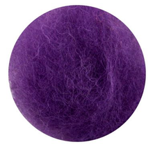 Load image into Gallery viewer, wool felting, roving, needle, natural fibers, rosa talent, 33 colours, 10 grams violet