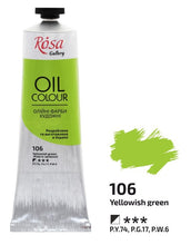Load image into Gallery viewer, oil paint 100 ml tubes rosa gallery, professional artist colors, several colors yellow green