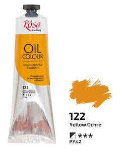 oil paint 100 ml tubes rosa gallery, professional artist colors, several colors yellow ochre