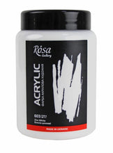 Load image into Gallery viewer, professional rosa gallery acrylic paints 400ml, vibrant artist level colours zinc white