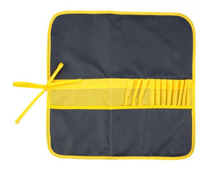 textile case for painting brushes, several colors available grey + yellow