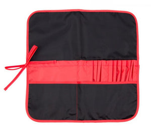 textile case for painting brushes, several colors available black + red