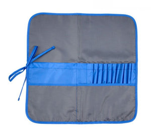 textile case for painting brushes, several colors available grey + blue
