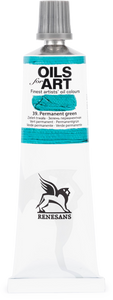 oil paint renesans 60 ml permanent green