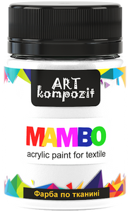 mambo acrylic paint for textiles, metallic and fluorescent colours white