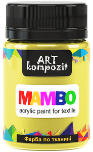 mambo acrylic paint for textiles, metallic and fluorescent colours yellow lemon