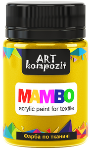mambo acrylic paint for textiles, metallic and fluorescent colours yellow primary