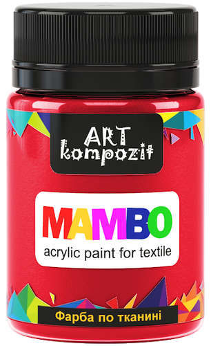 mambo acrylic paint for textiles, metallic and fluorescent colours red