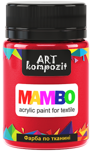 mambo acrylic paint for textiles, metallic and fluorescent colours red