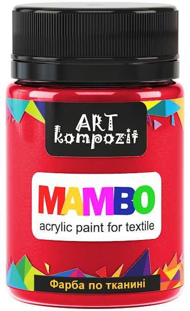 mambo acrylic paint for textiles, metallic and fluorescent colours red