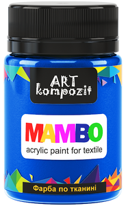 mambo acrylic paint for textiles, metallic and fluorescent colours deep blue