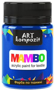 mambo acrylic paint for textiles, metallic and fluorescent colours cobalt blue light