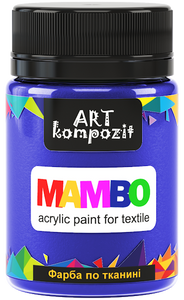 mambo acrylic paint for textiles, metallic and fluorescent colours violet light