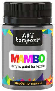 mambo acrylic paint for textiles, metallic and fluorescent colours platinum