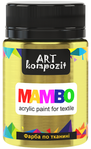 mambo acrylic paint for textiles, metallic and fluorescent colours gold