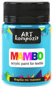 mambo acrylic paint for textiles, metallic and fluorescent colours blue lagoon