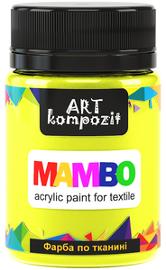 mambo acrylic paint for textiles, metallic and fluorescent colours fluorescent lime green