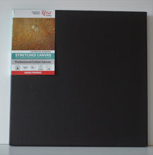 Load image into Gallery viewer, black stretched cotton canvas, triple primed gesso, artist, best quality
