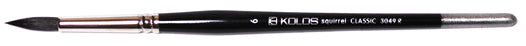 squirel round brush classic 3049r, short handle kolos, quality artist brushes