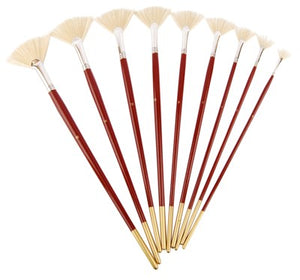 bristle fan brushes 6007, long handle kolos, quality artist brush, several sizes nº 6