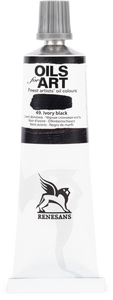 oil paint renesans 60 ml ivory black