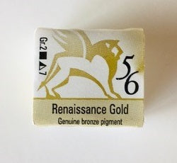 renesans watercolours aquarelle half pan 1,5 ml renaissance gold