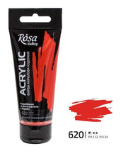 Load image into Gallery viewer, professional rosa gallery acrylic paint 60ml, all colours available cadmium red light
