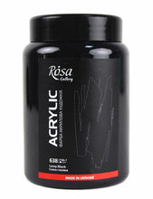 Load image into Gallery viewer, professional rosa gallery acrylic paints 400ml, vibrant artist level colours lamp black
