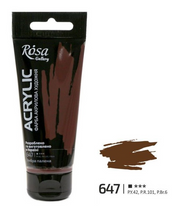 Load image into Gallery viewer, professional rosa gallery acrylic paint 60ml, all colours available burnt umber
