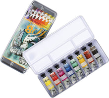 Load image into Gallery viewer, renesans intense-water watercolours sets tubes 15 ml metall box set 8 tubes
