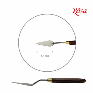 artist palette knives, made in italy, high quality & flexibility, rosa classic palette knife nº6