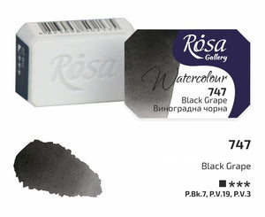 watercolor paint half pans, professional rosa gallery, clear & vibrant colors black grape