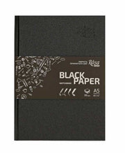 Load image into Gallery viewer, sketchbooks black paper, 96 pages, high quality, 80 grams/m2, drawing, painting a5
