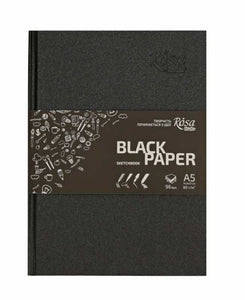 sketchbooks black paper, 96 pages, high quality, 80 grams/m2, drawing, painting a5