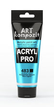 Load image into Gallery viewer, acrylic paint art kompozit, 75ml, 60 professional artist colours blue lagoon
