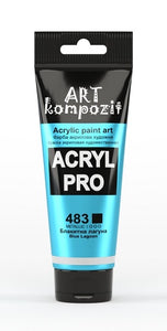 acrylic paint art kompozit, 75ml, 60 professional artist colours blue lagoon